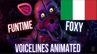 FUNTIME FOXY voice lines ANIMATED ITA Doppiaggio [upl. by Madlen513]