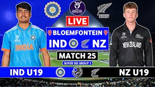 U19 World Cup Live India U19 vs New Zealand U19 Live  IND U19 vs NZ U19 Live Scores amp Commentary [upl. by Ahcsrop275]