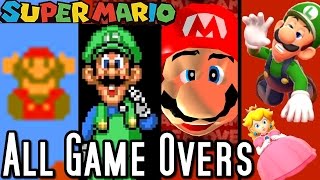 Super Mario ALL GAME OVER SCREENS 19852015 Wii U to NES [upl. by Elata]