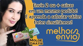 Como fazer postagem de múltiplos volumes  Melhor envio  molde grátis 169 [upl. by Aldo]