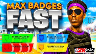 HOW TO GET ALL BADGES amp 99 OVERALL FAST in NBA 2K22 CURRENT GEN  NEXT GEN BEST BADGE TUTORIAL 2K22 [upl. by Nosneb]