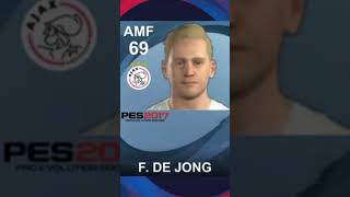 F DE JONG EVALUATION IN PES 2016 2022SHORTS [upl. by Berenice]