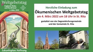 Weltgebetstag 2022 aus der Katholischen Kirche St Rita Berlin Reinickendorf [upl. by Amatruda]