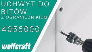 WOLFCRAFT 4055000 Uchwyt do bitów z regulacją głębokości wkręcania [upl. by Maye326]