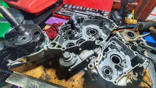 Yamaha WR450F Rebuild Project  Disassemble engine [upl. by Pesek]