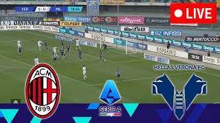 🔴LIVE AC MILAN VS VERONA  SERIE A 2425 Full Match Streaming Video Game PES 2021 [upl. by Eitak]