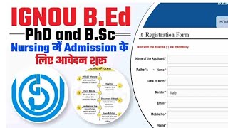 Ignou phd 2024 । Ignou Application Form For B ed Phd amp Bsc Nursing । Phd Admission 2024 । UGCNET [upl. by Ilka782]