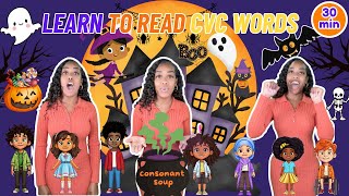 Halloween CVC Words Vowels and Consonants Learning with Ms Houston Kid Songs  Nursery Rhymes [upl. by Drofyar]