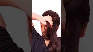 Beautiful Very Easy Ponytail Hairstyle For Short HairPonytail Hairstyle For Girls [upl. by Christin]