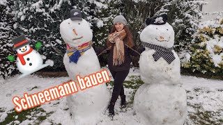 Wir bauen einen Schneemann ⛄ im Garten [upl. by Anirav]