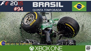 F1 2015  94 GP DO BRASIL  O MAIOR BUG DE TODOSKOBAYASHI  QUINTA TEMPORADA PortuguêsBR [upl. by Elisha]