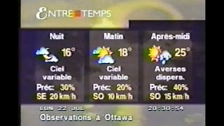 The Weather Network and Météo Média  July 22nd 1996 [upl. by Notsyrb718]