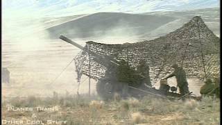 2000 105mm Gunners at Yakima Artillery firing  pure sound [upl. by Ntsud]