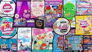 UNBOXING 25 BLIND BAGS Mini Brands Real Littles Bratz Disney Doorables LOL Surprise [upl. by Zilef]