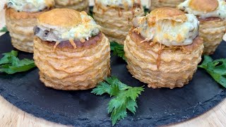 LA MEILLEURE GARNITURE POUR VOS VOLS AU VENT— BOUCHÉES À LA REINE — RECETTE IDÉALE POUR VOS ENTRÉES [upl. by Olnee907]