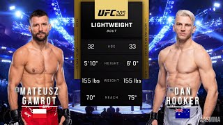 MATEUSZ GAMROT VS DAN HOOKER FULL FIGHT UFC 305 [upl. by Gnot]