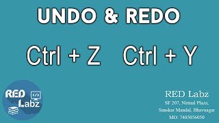 Undo Redo  Ctrl  Z Ctrl  Y [upl. by Halstead]