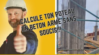 COMMENT DIMENSIONNER UN POTEAU EN BÉTON ARME [upl. by Sac878]