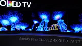 Up Close With LGs Curved 4K OLED Bendable Screen and 8K TV [upl. by Madaih778]