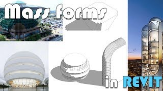 Mass forms in Revit How to create shape of building LR5M Quick modelling [upl. by Otila]