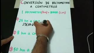 CONVERSION DE HECTOMETROS A CENTIMETROS [upl. by Nahk962]