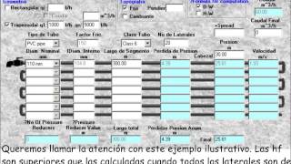 Cálculo de pérdida de carga con Hydrocalc [upl. by Susejedesoj]