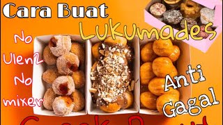 Cara Membuat Greek DonutsLukumades  Donat tanpa ulen dan mixer  jajanan modal irit untung banyak [upl. by Anala95]