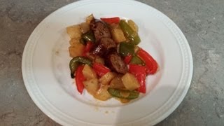 Roasted Sausages Peppers Potatoes and Onions [upl. by Salba118]