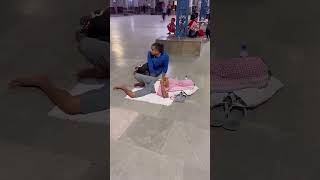 Kachigua railway station sleeping prank viralvideo youtubeshorts instagram funny prank like [upl. by Isidor]