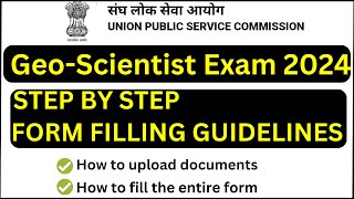 How To Fill UPSC Geoscientist Exam Form How to do One Time Registration OTR [upl. by Ymmor297]