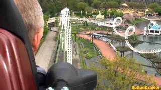 Big Loop Onride 2nd Row at HeidePark Soltau Resort full HD [upl. by Ellessig831]