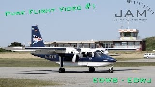 Pure Flight Video  Frisia BN2  Norden  Juist [upl. by Hsemar]