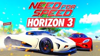 Forza Horizon 3  NEED FOR SPEED KOENIGSEGG RACE RECREATION  Movie [upl. by Nevins40]