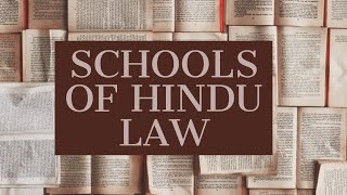 Schools of Hindu Law [upl. by Lovash66]