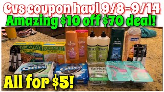 CVS coupon haul 98914 Amazing deals this week  just 5 for all this [upl. by Aleemaj]