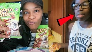 DOG TREATS IN COUSINS FOOD PRANK [upl. by Arehs]