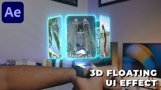 3D Floating UI Animation in After Effects  After Effects Tutorial [upl. by Riorsson]