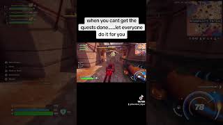 when you cant get the new quests done so you let everyone do it for you fortnite fortniteclips [upl. by Nawad]