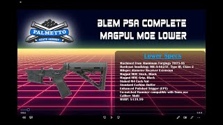 BLEM PSA Magpul MOE EPT Lower Unboxing and Review [upl. by Etrem]