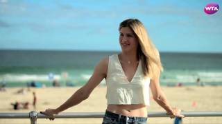 Genie Bouchard Trains With Bondi Beach Lifeguards [upl. by Glass]