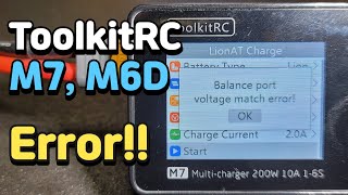 ToolkitRC M7 M6D Balance port voltage match error 원인 및 조치 방법 [upl. by Tammie]