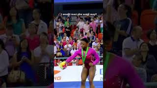 I cant believe this happened at Worlds lol funny funnyvideo shorts simonebiles [upl. by Neryt]