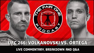 UFC 266 Volkanovski vs Ortega  Live commentary breakdown and QampA [upl. by Aimaj578]