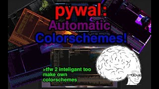 Pywal Automatic Colorschemes I cant stop playing with this [upl. by Ainnet]