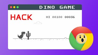 Google Dinosaur Game HACK 1 line Javascript code in Console [upl. by Arualana]