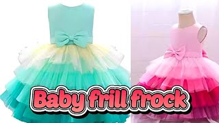 2 year baby frock💕 baby designer frock💕 baby designer frill frock💕 kids Wear [upl. by Novanod]