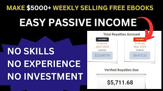 Earn 5000 Weekly Selling Free Ebooks  Free Online Passive Income  Digital Marketing Business [upl. by Akeret]