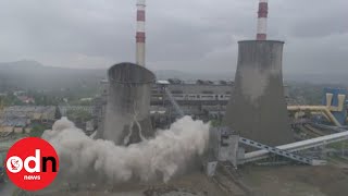 Cooling tower demolished in Poland [upl. by Mariand337]