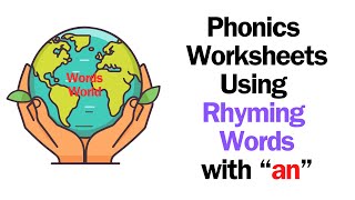 Words World Lesson 1 Phonics Worksheets with Rhyming Words with quotanquot [upl. by Idner]