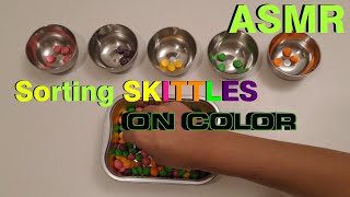 Amazingly satisfying ASMR SKITTLES CANDY sorting [upl. by Aylward262]